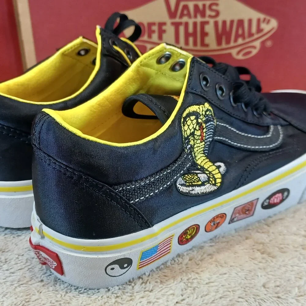 Vans X Men's 4.5/Women's 6 Old Skool Cobra Kai Dojo Black/Yellow VN0A3WKT05N